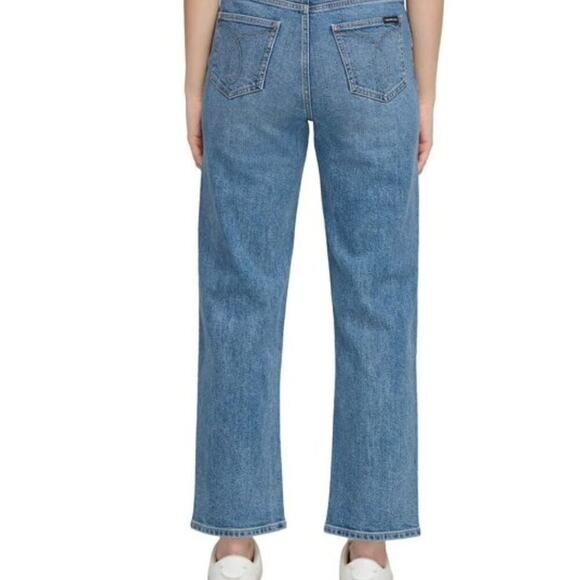 *Calvin Klein Women High Rise Straight Leg Jean -14 - Picture 4 of 4